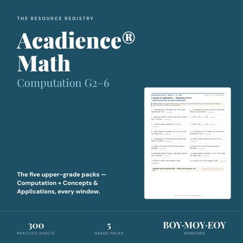Acadience® Math Practice Pack | Computation + Concepts Bundle (Grades 2-6)