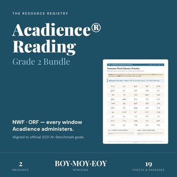 Acadience® Reading Grade 2 Bundle | NWF ORF Practice | BOY MOY EOY