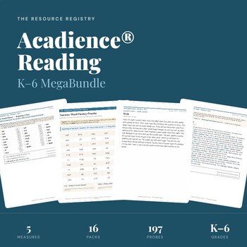 Acadience® Reading K-6 MegaBundle | FSF PSF NWF ORF Maze | BOY MOY EOY