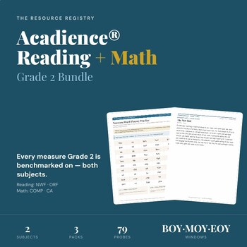 Acadience® Reading + Math Grade 2 Bundle | NWF ORF + Computation