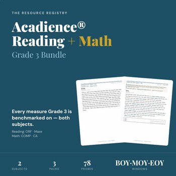 Acadience® Reading + Math Grade 3 Bundle | ORF Maze + Math