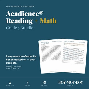 Acadience® Reading + Math Grade 5 Bundle | ORF Maze + Math