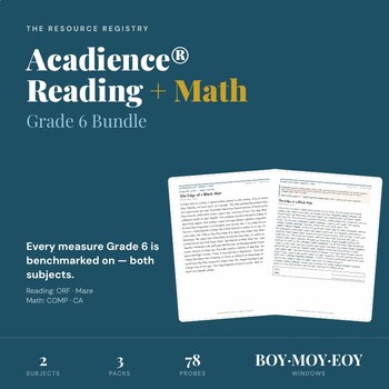 Acadience® Reading + Math Grade 6 Bundle | ORF Maze + Math