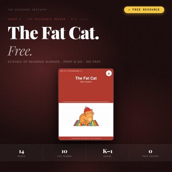 CVC Decodable Readers — FREE Short A | Kindergarten & 1st Grade Phonics