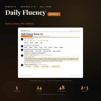 DIBELS 8 Daily Fluency Bundle Grades 2-3 | All-Year Reading Warm-Ups