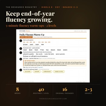 DIBELS 8 Fluency Practice | Daily Fluency Warm-Ups Grades 2-3 | Spring EOY 2&3Gr