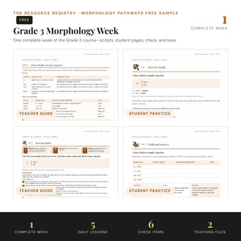 FREE 3rd Grade Morphology Sample Week | Prefixes Suffixes Roots | No Prep