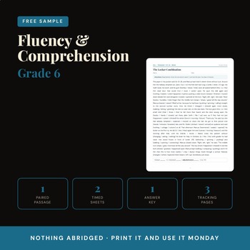 FREE 6th Grade Reading Comprehension Mazes & Fluency Passages Sample