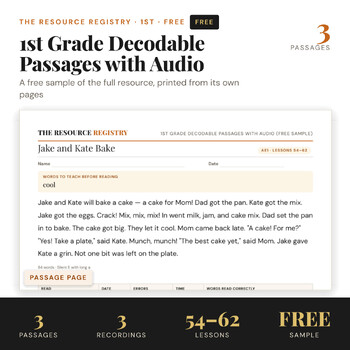 FREE G1 Decodables + Audio | For Teachers Using UFLI Foundations