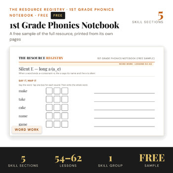 FREE G1 Phonics Notebook | For Teachers Using UFLI Foundations