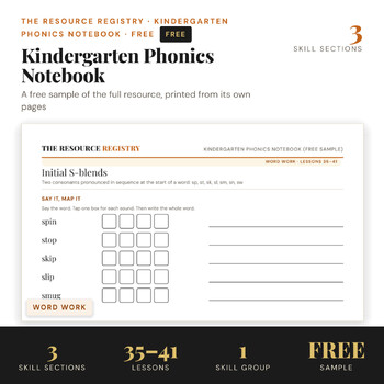 FREE K Phonics Notebook | For Teachers Using UFLI Foundations