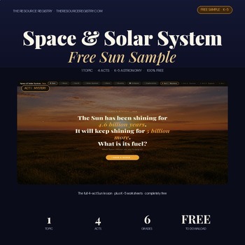FREE Solar System Interactive Lesson | Space Sun Sample | K-5 Science NGSS