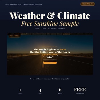 FREE Weather & Climate Interactive Lesson | Sunshine Sample | K-5 Science