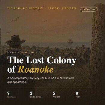 Lost Colony of Roanoke Escape Room | Middle School History Mystery | Gr 3-7