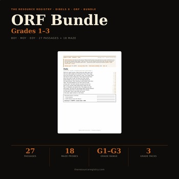 Oral Reading Fluency (ORF) Practice | DIBELS 8 mCLASS G1-3 | Passages + Maze