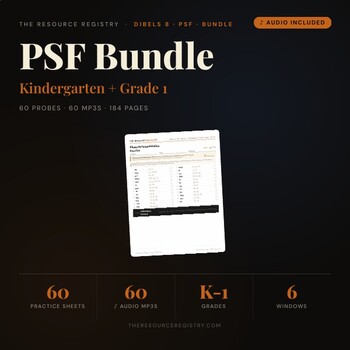 Phoneme Segmentation Fluency (PSF) Practice | DIBELS 8 mCLASS K-1 | + Audio