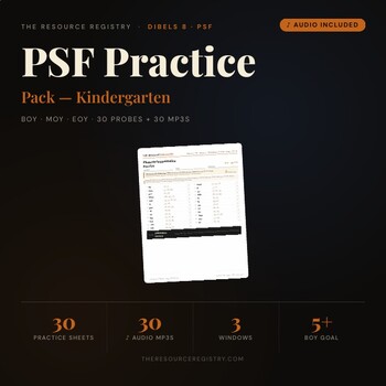 Phoneme Segmentation Fluency (PSF) Practice | DIBELS 8 mCLASS K | + Audio