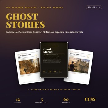 Reading Comprehension Passages & Questions Bundle | Ghost Stories | Grades 4-8