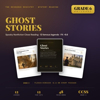 Reading Comprehension Passages & Questions | Ghost Stories | 6th Grade
