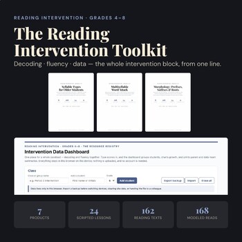 Reading Intervention Middle School BUNDLE | Decoding Fluency Audio | 4-8