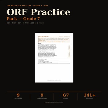 Reading Intervention Middle School | Oral Reading Fluency 7th Grade | DIBELS 8