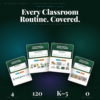 STEM Stations Bundle | K-5 Morning Work, Makerspace & Centers | No Prep