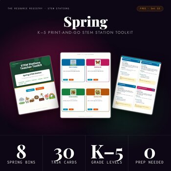 STEM Stations — FREE Spring | K-5 Science Centers & Engineering