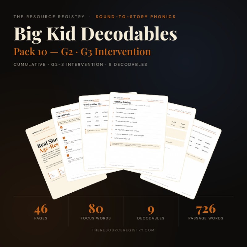 Big Kid Decodables — Grade 2-3 Intervention