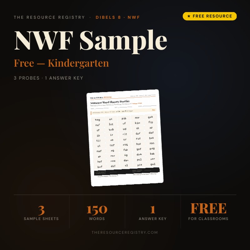 FREE mCLASS DIBELS 8 NWF Practice Sample