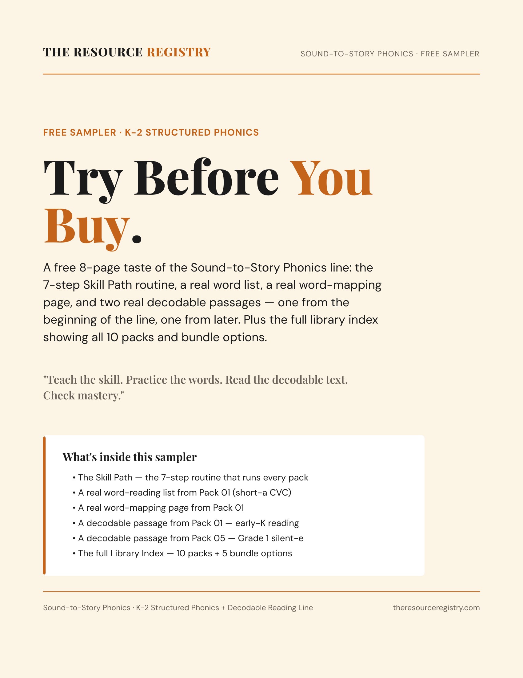 FREE Sound-to-Story Phonics Sampler