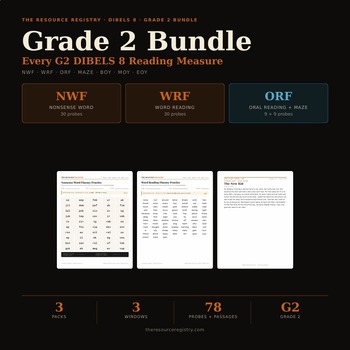 mCLASS DIBELS 8 Grade 2 Bundle — NWF + WRF + ORF + Maze