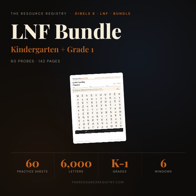 mCLASS DIBELS 8 LNF Practice Pack — Bundle