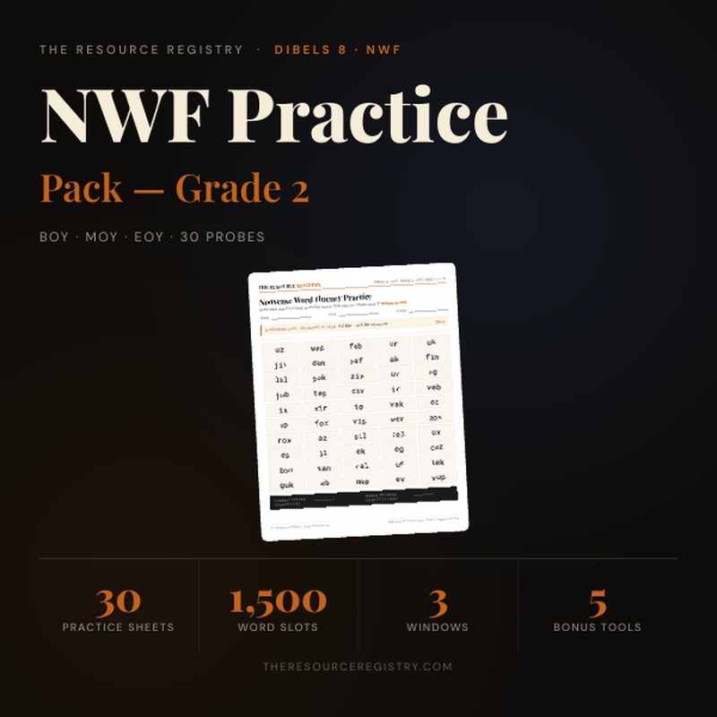 mCLASS DIBELS 8 NWF Practice Pack — 2nd Grade