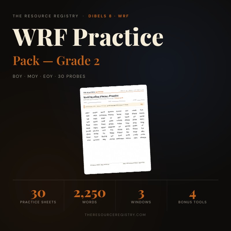 mCLASS DIBELS 8 WRF Practice Pack